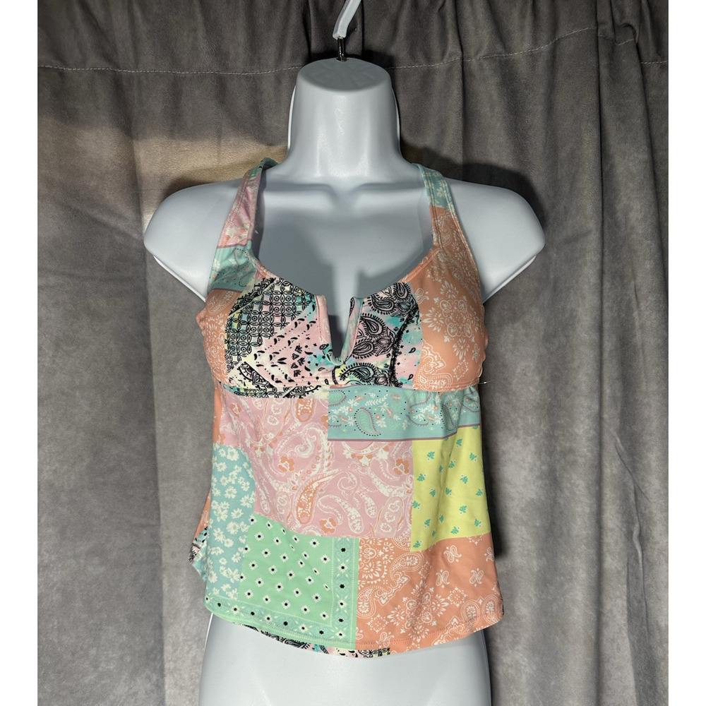 Salt & Cove Womens Swim Top Sea Blue Size S